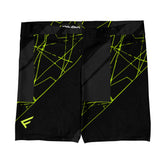 Women’s StrikeLine Shorts in Neon Grid Black, featuring bold neon accents and four-way stretch fabric for ultimate comfort.