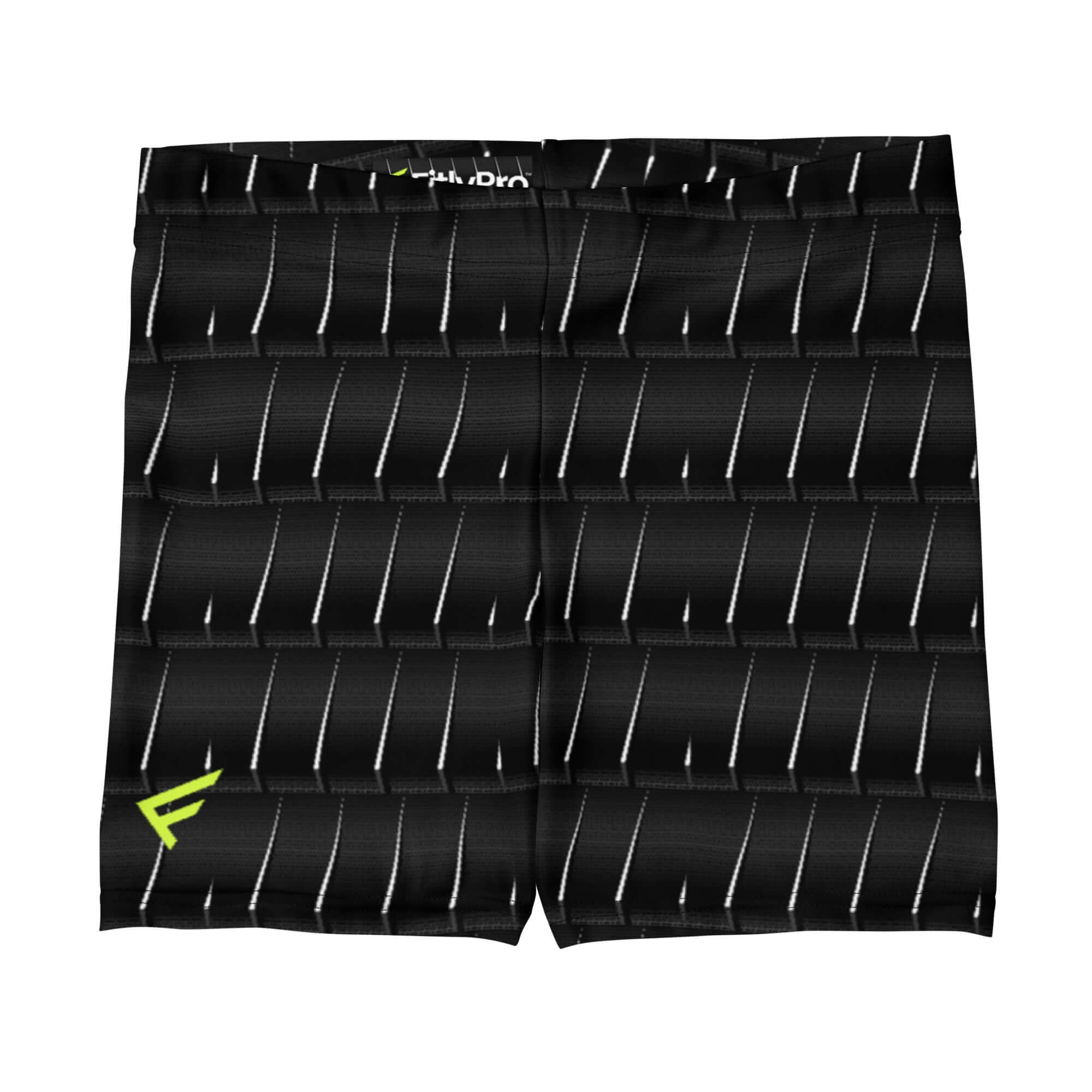 Women’s micro dash shorts in sleek black with dynamic texture and four-way stretch for comfort and movement.