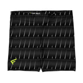 Women’s micro dash shorts in sleek black with dynamic texture and four-way stretch for comfort and movement.