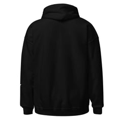 Back view of a classic black men's hoodie from the Core Collection, designed for comfort and movement.