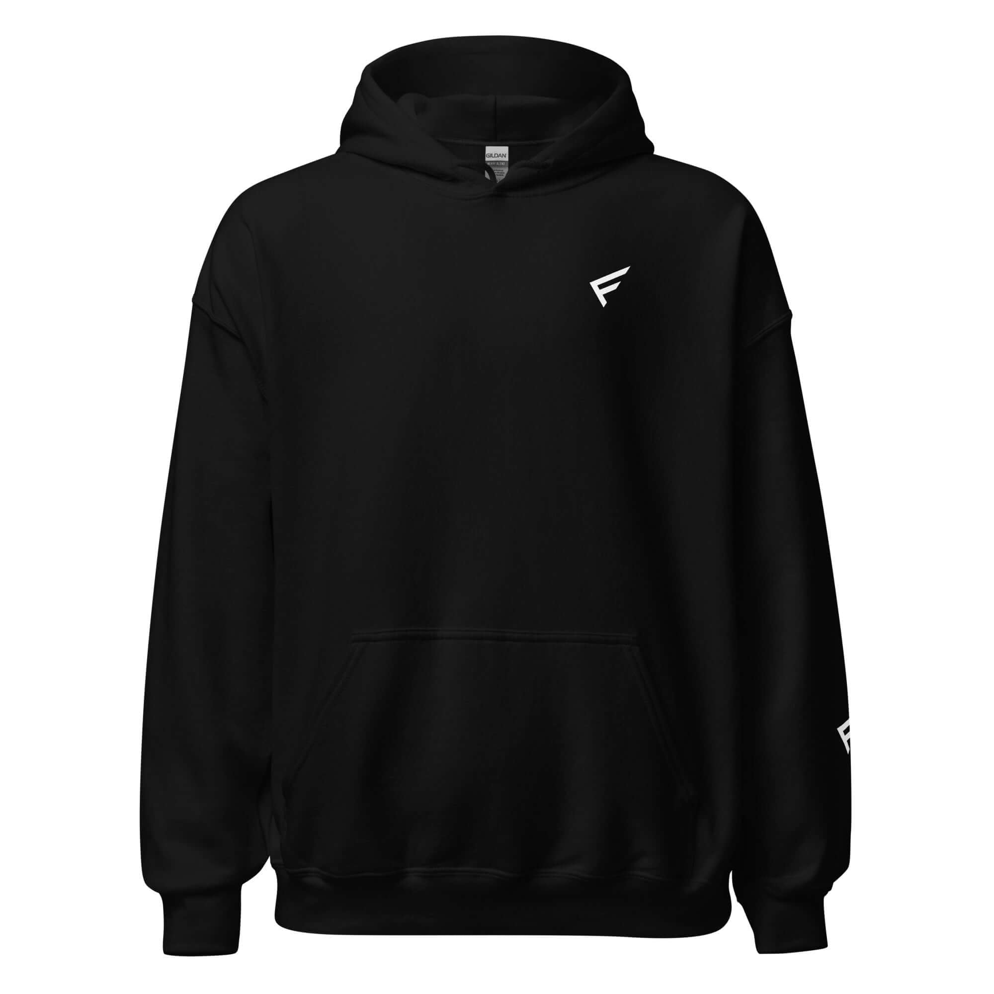 Men's black hoodie from the Core Collection, featuring a soft cotton blend and a stylish logo.