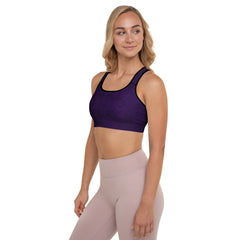 MotionCurve Sports Bra – SculptFit Support in purple, designed for comfort and performance during workouts.