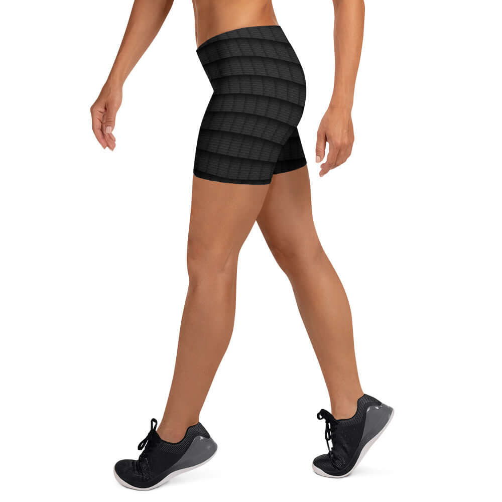 Women’s EnergyFit Shorts in black, designed for unrestricted movement and all-day comfort, ideal for workouts and lounging.