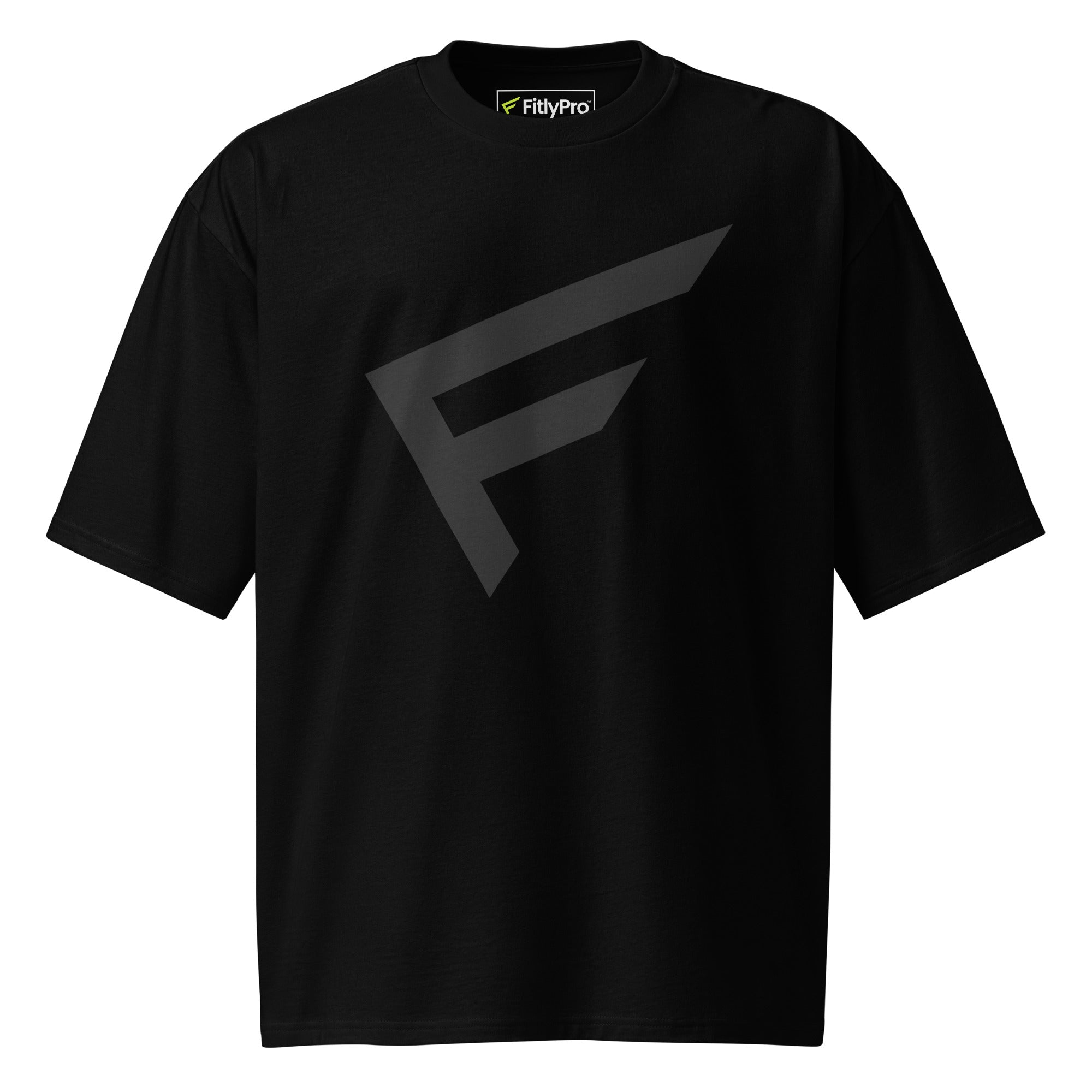 StreetCore Oversized Drop Shoulder Fit in black with large graphic logo