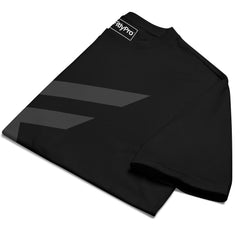 StreetCore Oversized Drop Shoulder Fit black heavyweight tee folded with stylish graphic design