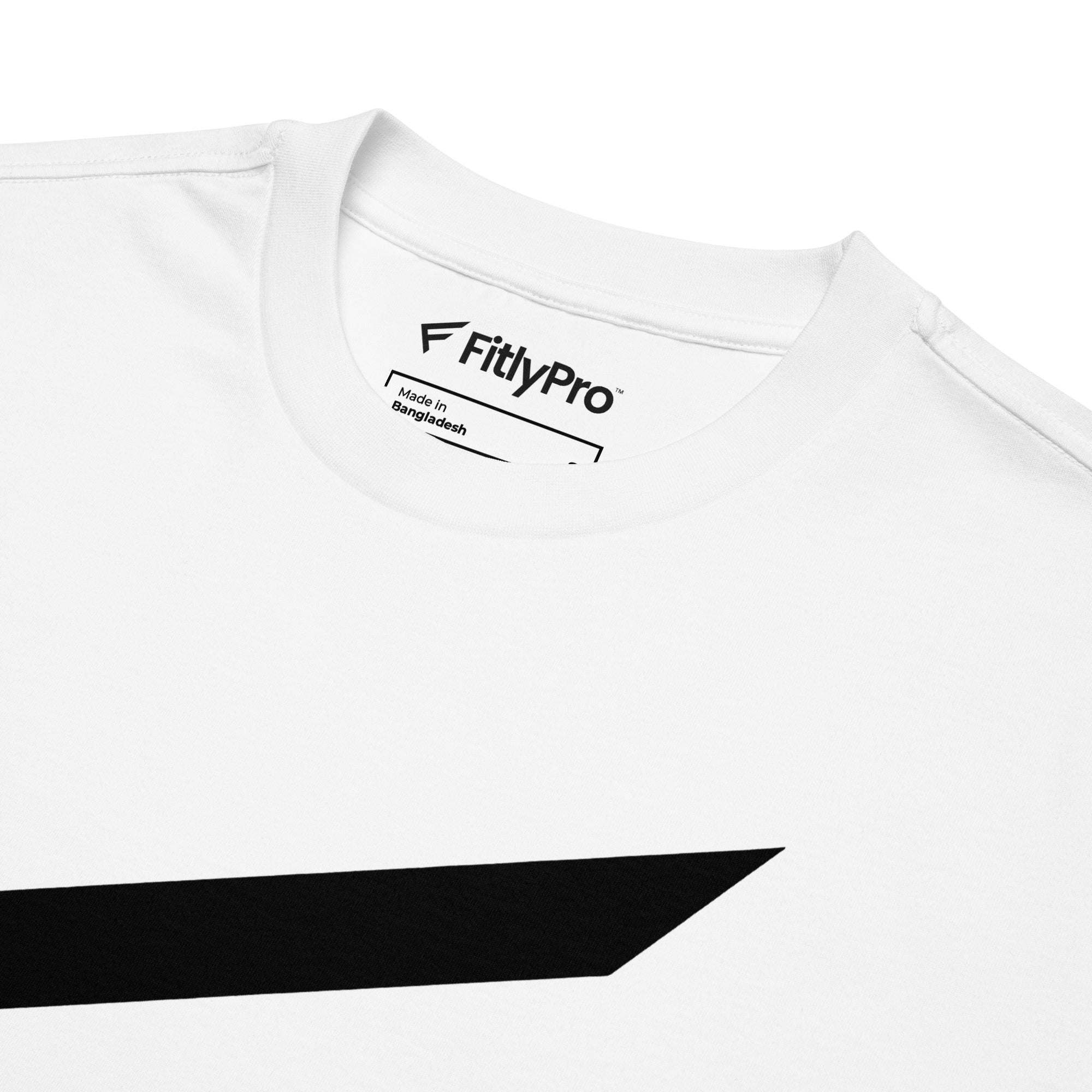 UrbanMark Edition oversized heavyweight tee with bold black graphic on white fabric.