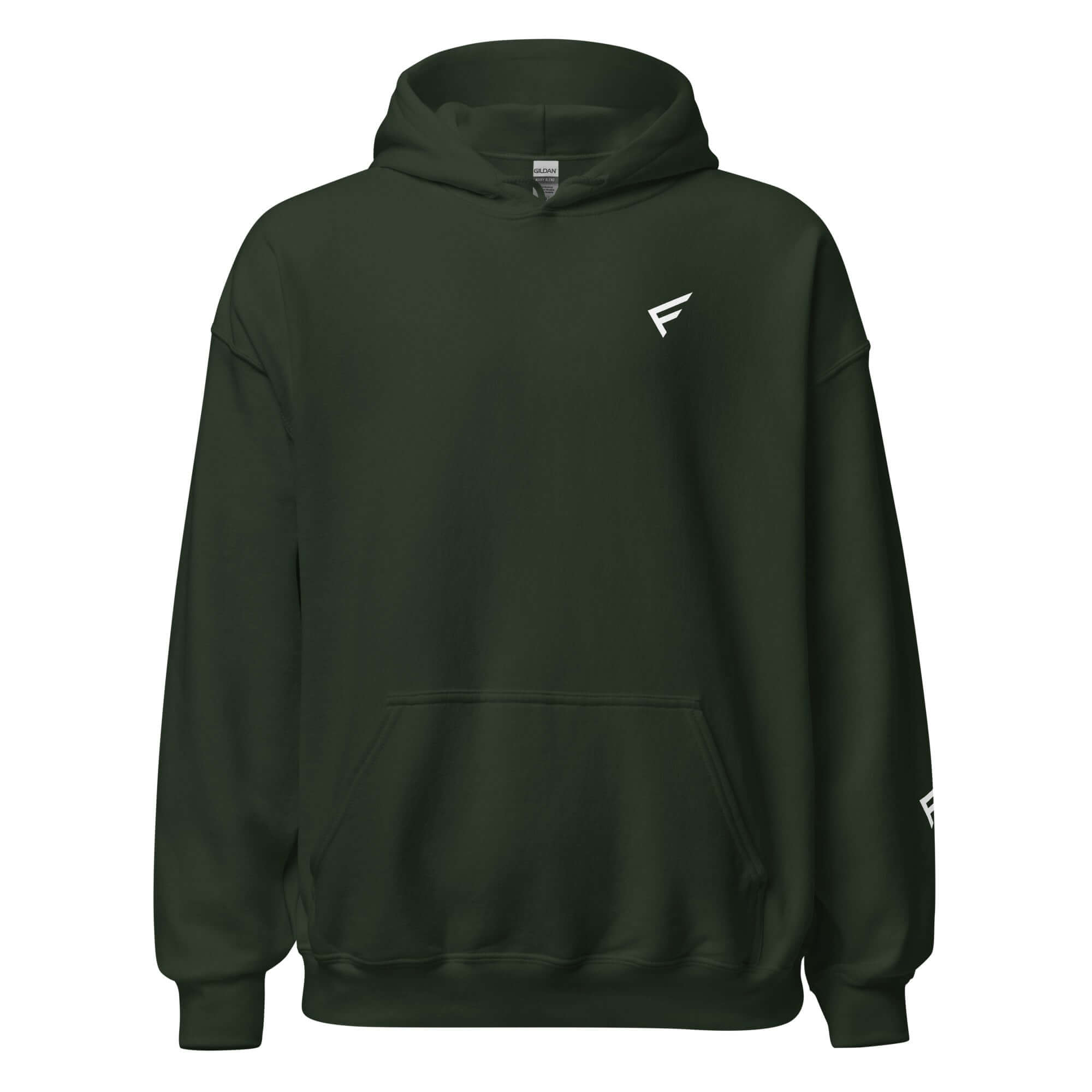Men's hoodie in dark green from the Core Collection, featuring a classic design and soft cotton blend fabric.