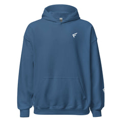 Soft blue women's hoodie with front pocket, perfect for everyday comfort and stylish layering.