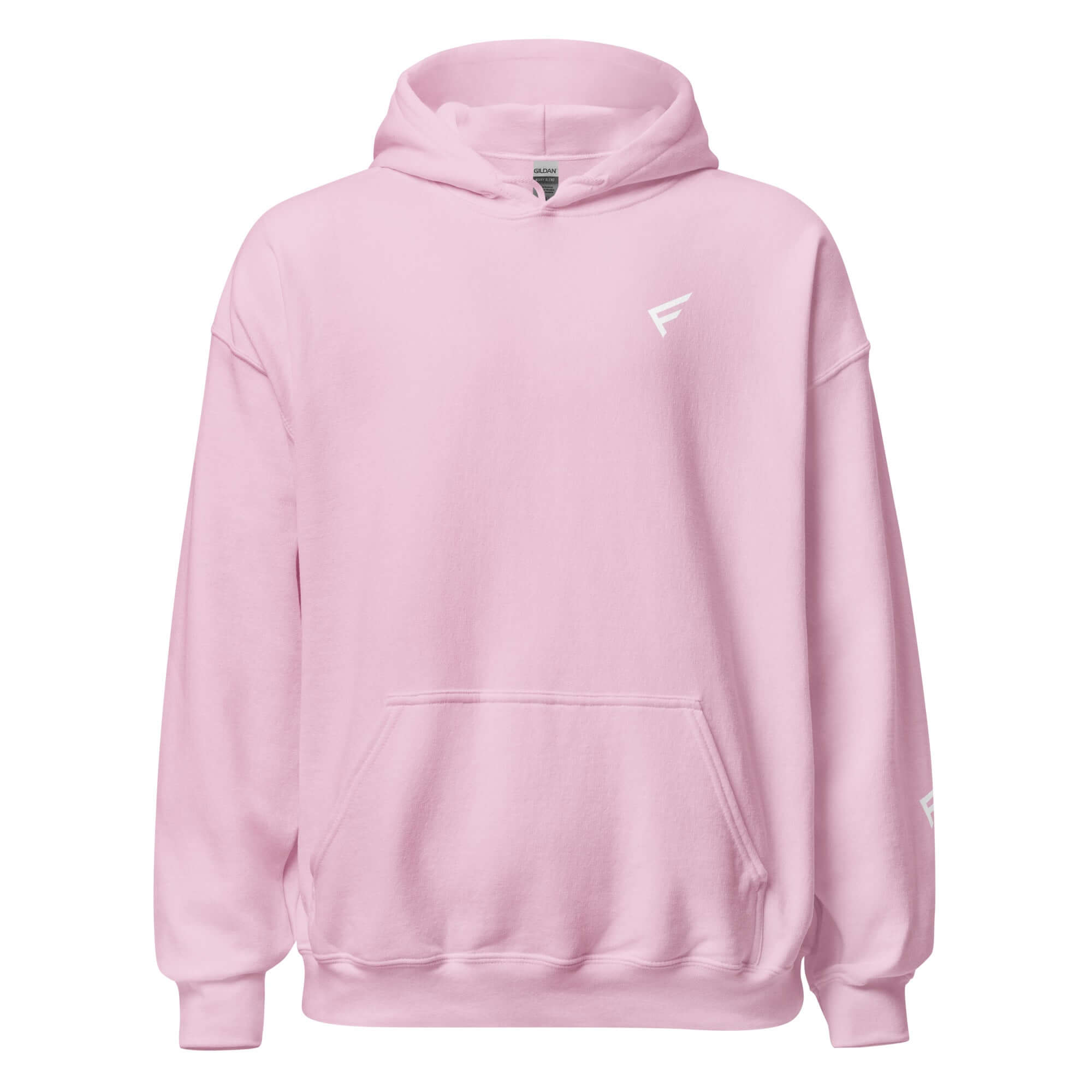 Women’s pastel pink hoodie with soft cotton blend, featuring a cozy design perfect for casual wear and layering.
