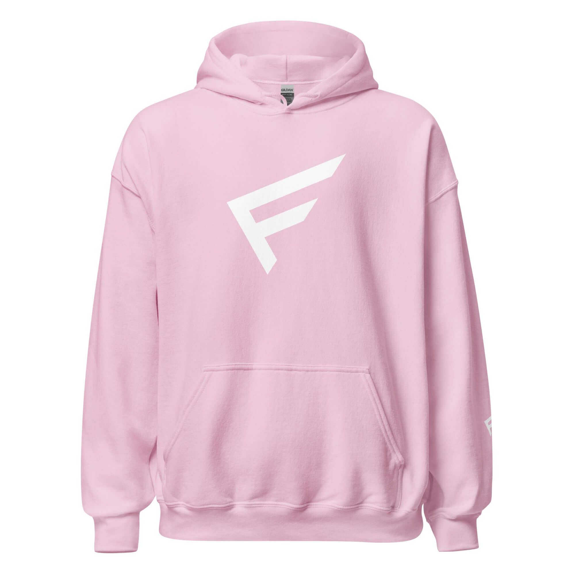 Women's limited-edition pink hoodie with signature 'F' emblem, designed for comfort and bold movement.